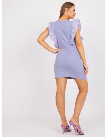 Dámské šaty s volánky FIDELMA fialové  