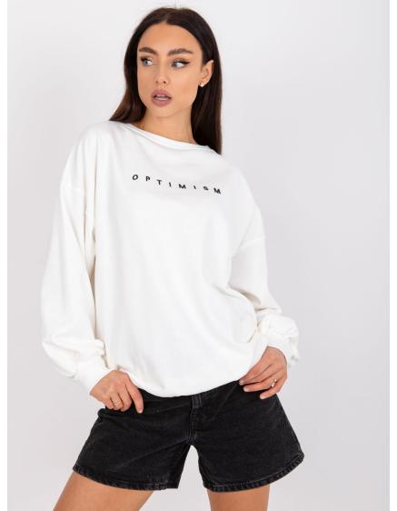 Dámská mikina s kapucí a nápisem MILEY ecru 