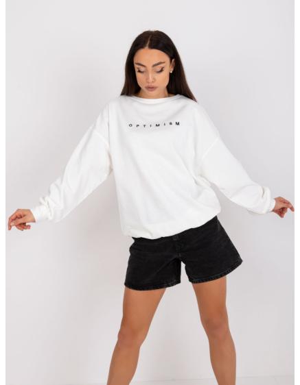 Dámská mikina s kapucí a nápisem MILEY ecru 