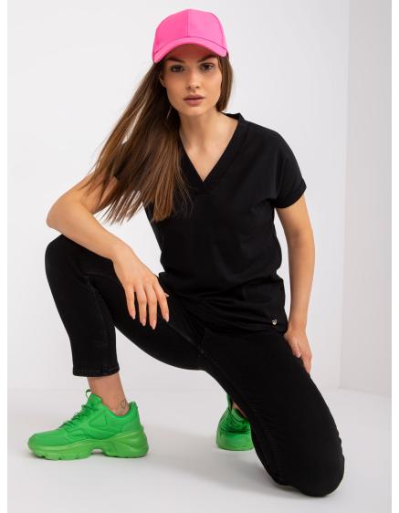 Dámske tričko s okrúhlym výstrihom SEVERINE black