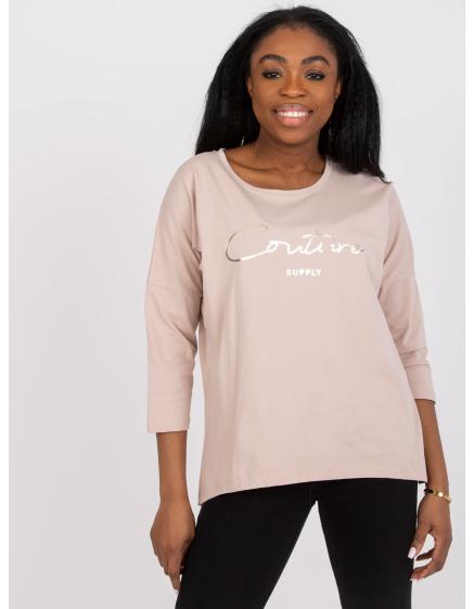 Dámská halenka pro každodenní nošení WOOL světle béžová 