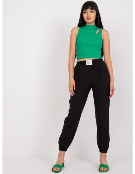 Dámské kalhoty s vysokým pasem LEVEL černé