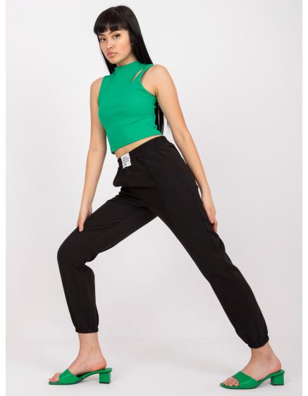 Dámské kalhoty s vysokým pasem LEVEL černé