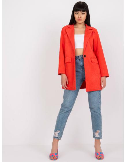 Dámská bunda z eko-semiše elegantní IRMINA korálová 