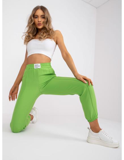 Dámské kalhoty bez zapínání LESTER světle zelené