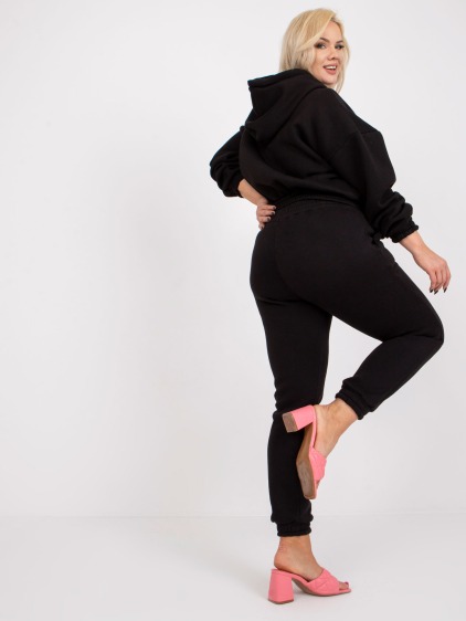 Női kapucnis plus size szett TYRA fekete