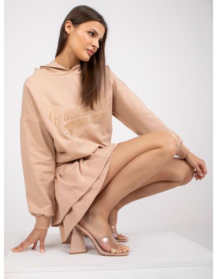 Női hosszú ujjú pamut tréningruha IRMA barna