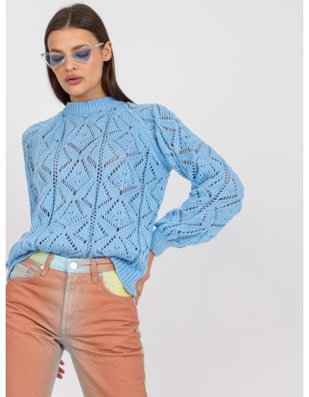 Női hosszú ujjú pulóver RUE PARIS kék