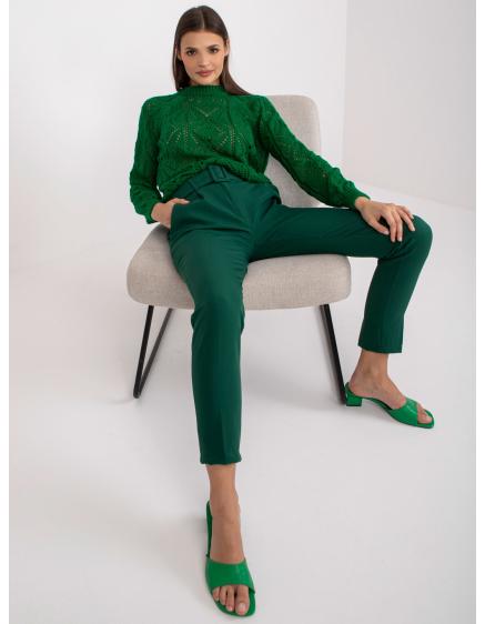 Dámské kalhoty po kotníky GIULIA tmavě zelené 