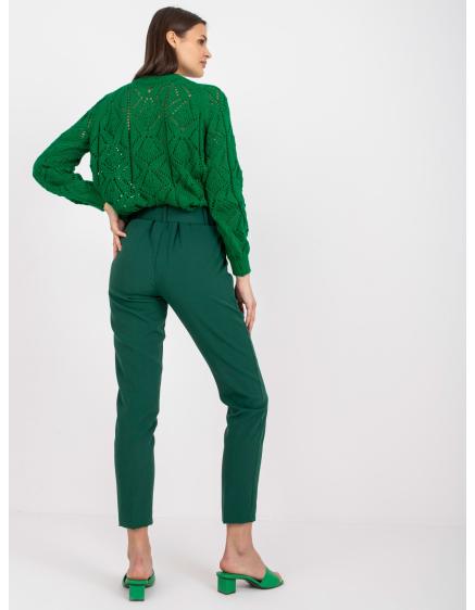 Dámské kalhoty po kotníky GIULIA tmavě zelené 