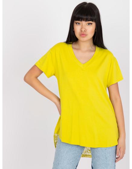 Női V-nyakú blúz csipkével JASMINE világos zöld