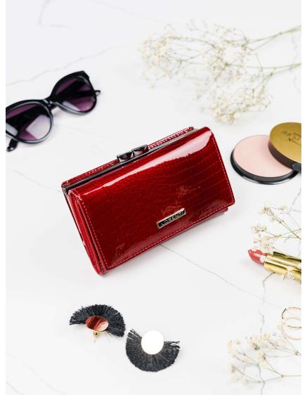 Női lakkbőr pénztárca PANDY piros