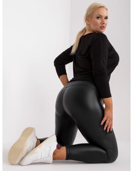 Női hosszú ujjú sima plus size blúz ELISA fekete