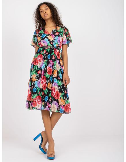 Női nyomtatott midi ruha ZIA fekete