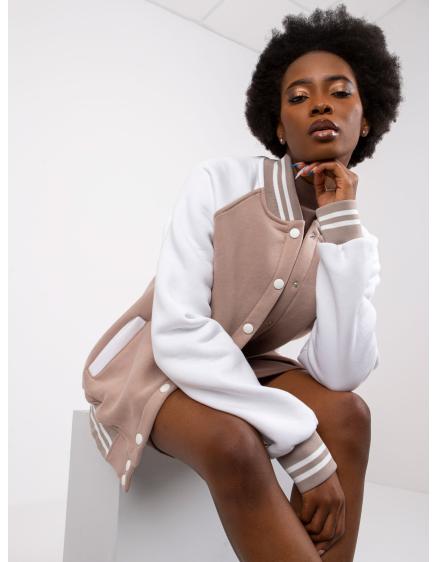 Női Porto RUE PARIS bomber sötét bézs és fehér