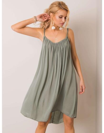 Női pánt nélküli ruha POLINNE khaki színű