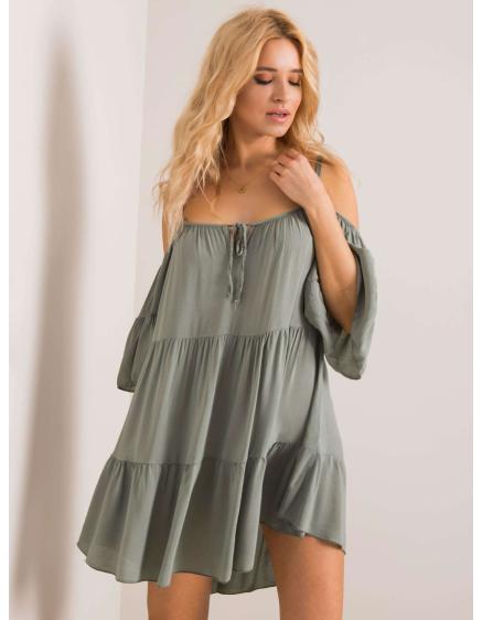 Női VERONIQUE ruha khaki színben