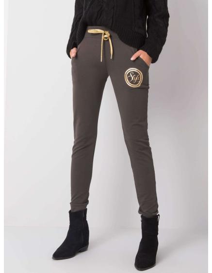 Dámské tepláky STYLISH tmavé khaki 