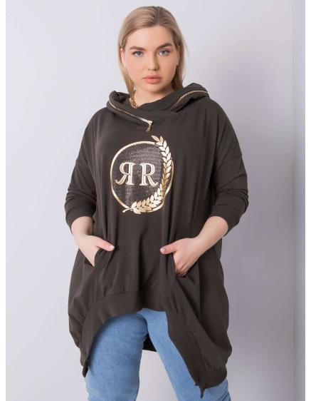 Dámska plus size mikina FANTASY dark khaki