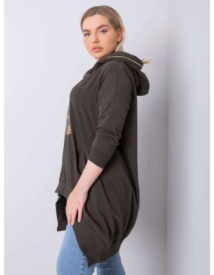 Dámska plus size mikina FANTASY dark khaki
