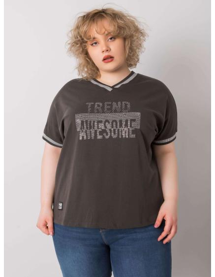 Dámská halenka plus size BILLI tmavě khaki 