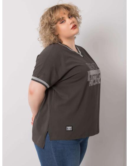 Dámská halenka plus size BILLI tmavě khaki 