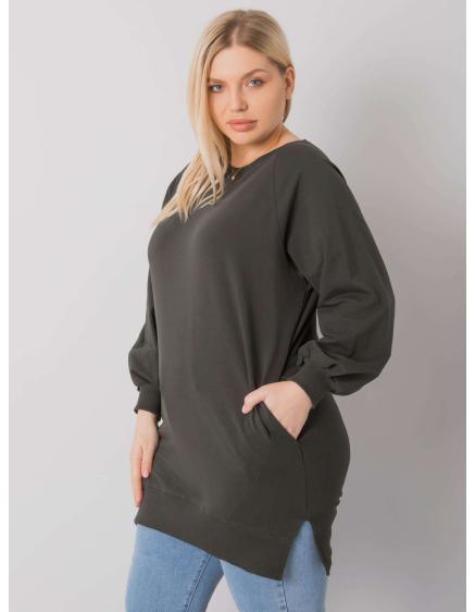 Dámská halenka plus size TOLEDO tmavě khaki  