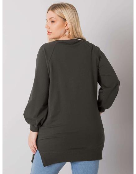 Dámská halenka plus size TOLEDO tmavě khaki  