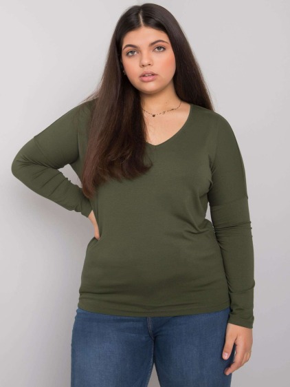 Dámská halenka plus size ELISA khaki 