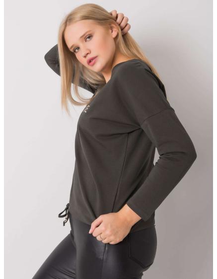 Női plus size blúz SHERILYN sötét khaki színű