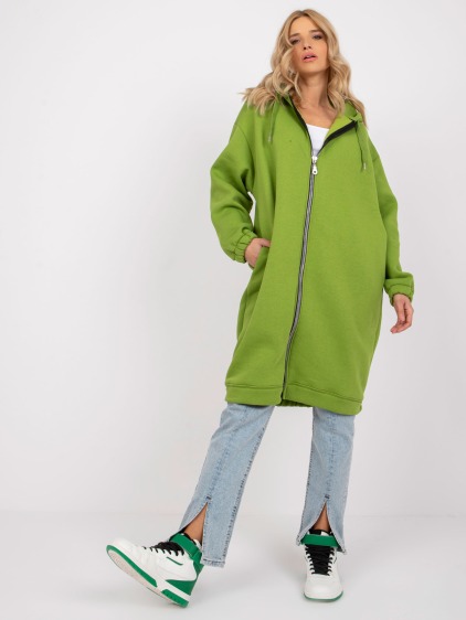 Dámská mikina basic Betty RUE PARIS zelená 