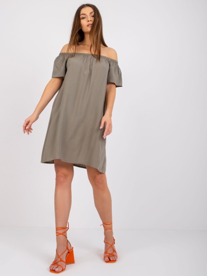 Dámské šaty s krátkým rukávem Remember FRESH MADE khaki 