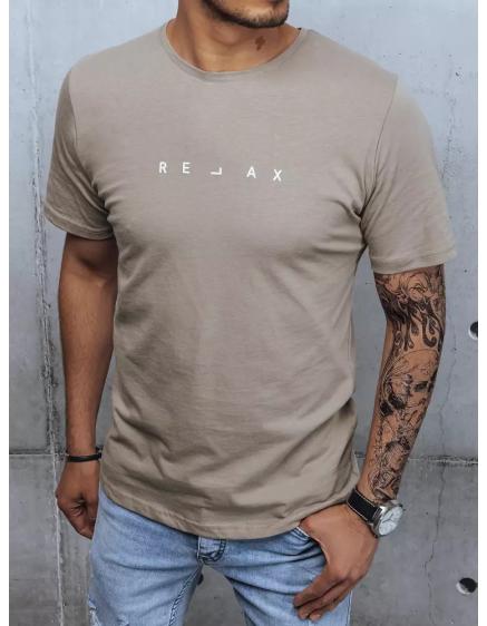 Pánské tričko s potiskem JESSY khaki