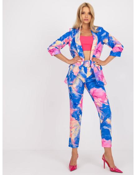 Dámska vzorovaná bunda SUPPOSE tmavomodrá