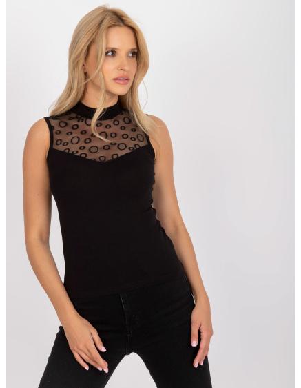 Dámska blúzka bez rukávov CHANTEL čierna