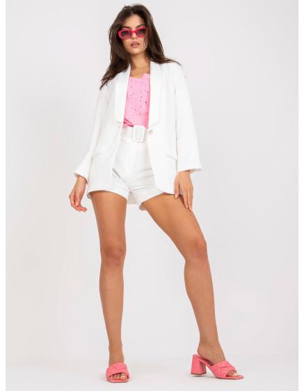 Dámska bunda so zapínaním na gombíky GUERERRO biela