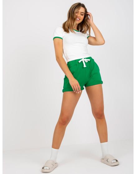 Női szett rövidnadrággal GISELA ekrü-zöld