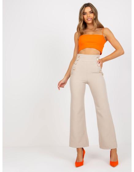Dámske nohavice ELEGANCE s vreckami béžové