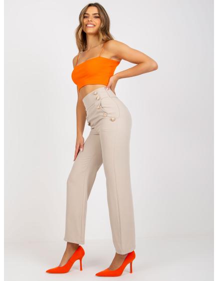 Dámske nohavice ELEGANCE s vreckami béžové