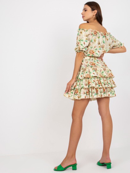 Dámský set s mini sukní SKIRT žlutý a vínový  