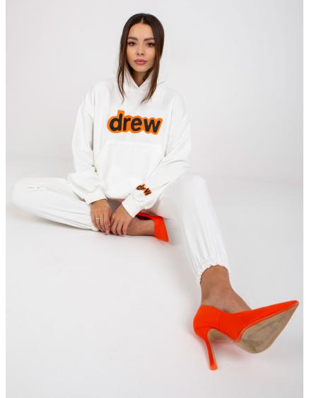 Dámská souprava tepláková s kalhotami s vysokým pasem MERLE bílá 