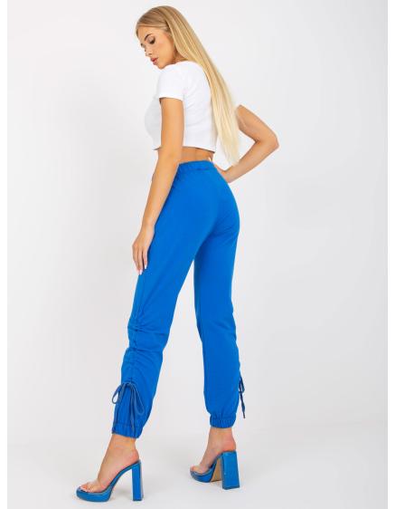 Dámské tepláky s vysokým pasem BRANDY modré 