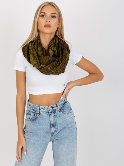 Dámská šála vzorovaná ILLA khaki