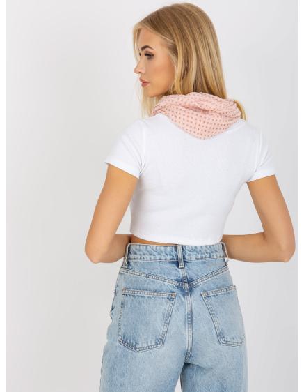 Dámská šála s motivy SANIE světle růžová