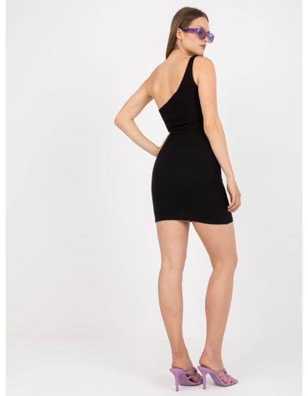 Dámské šaty na jedno rameno RUE PARIS černé