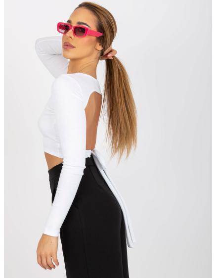 Dámska blúzka s dlhým rukávom pruhovaná RUE PARIS biela