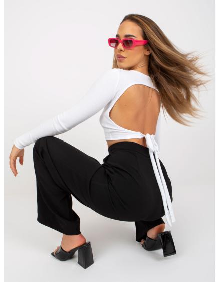 Dámska blúzka s dlhým rukávom pruhovaná RUE PARIS biela