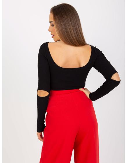 Dámská halenka pruhovaná vypasovaná RUE PARIS černá 