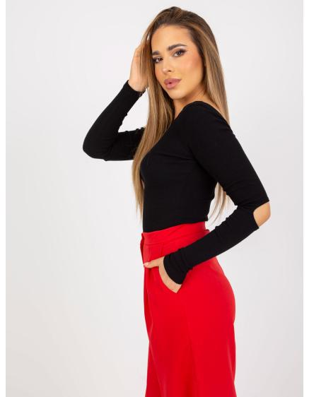 Dámská halenka pruhovaná vypasovaná RUE PARIS černá 