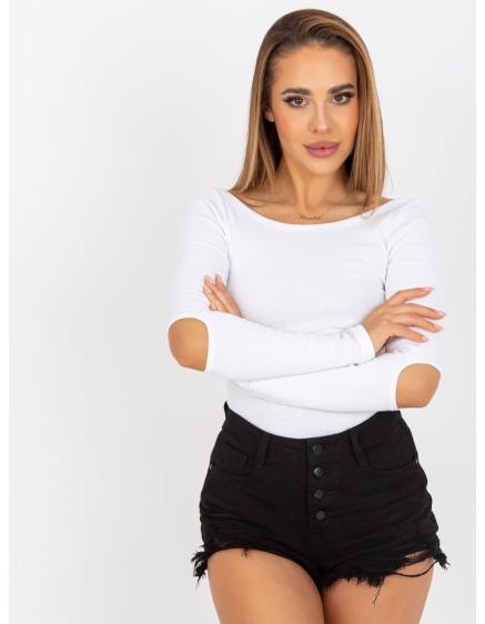 Dámská halenka s průstřihy na loktech pruhovaná RUE PARIS bílá 